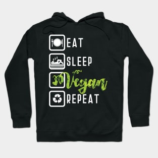 Eat Sleep Vegan Repeat Hoodie